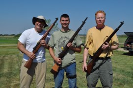 Winners of the CMP Vintage Military Rifle Match held on May 26, 2018 (L-R) Kevin Fire, Ryan Kerrar & Marcus Moeglein